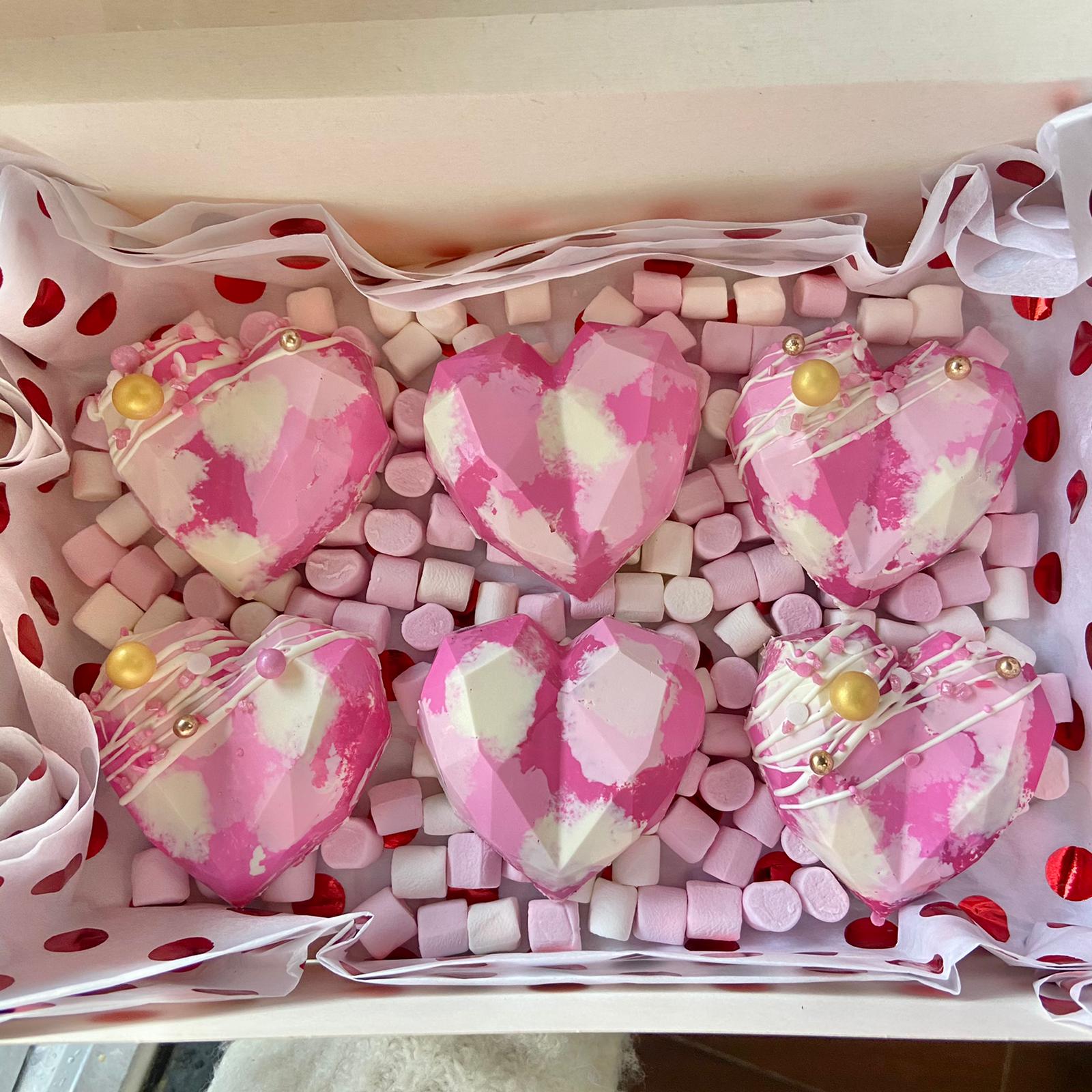 Pink Chocolate Hearts